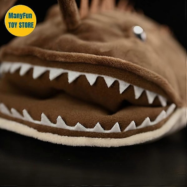 HaKeLai Realistinen amerikkalainen merikrotti pehmolelu, korkealaatuinen anglerfish-pehmolelu, monkfish-pehmolelu, eläväinen täytetty eläin, simulaatiolelu