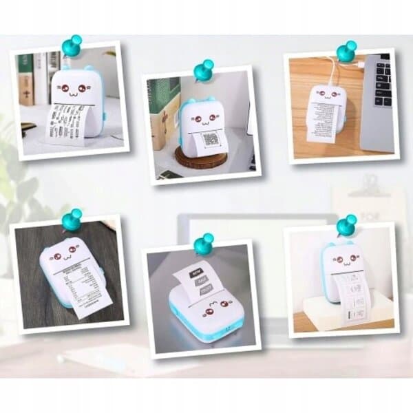 Mini fotoprinter + 10 ruller trykpapir Blue