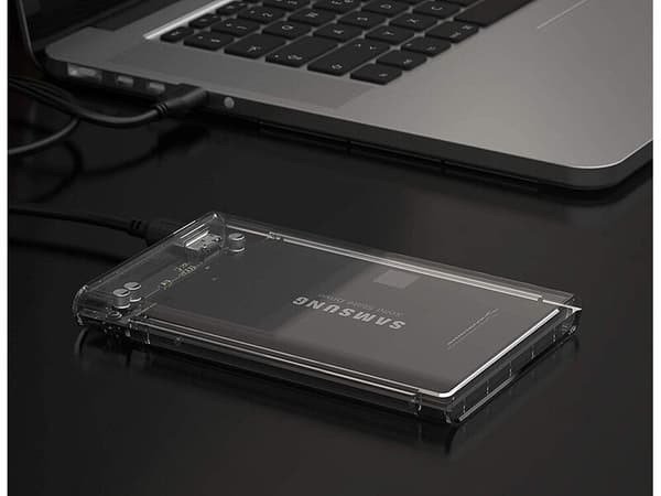 Kietojo disko kotelo HDD 2.5\" SATA, läpinäkyvä