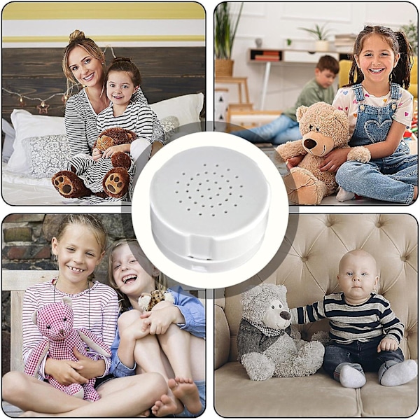 Stemmeopptaker for Teddybjørn Trykkbar Opptakbar Stemmeboks Opptakermodul 30 Sekunders Opptaker for Plysjdyr Plysj Leke Pute 1pcs