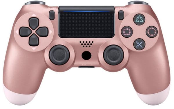 Games World PS4 Doubleshock 4 V2 trådlös spelkontroll, rosa, roséguld, för PS4 / PS5 / Android / iOS