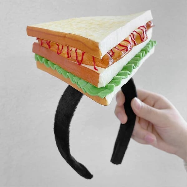 Sandwich Hårbøyle, Nyhet Sandwich Form Hår Bøyler Mini Mat Hodeplagg Morsom