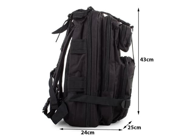Taktisk rygsæk, 30 l, sort