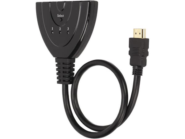 Duorem HDMI 3-i-1 3 porter, 4k, 50 cm