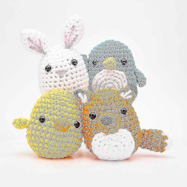 Heklekitt for Begynnere DIY Heklet Stoffdyrsett Heklekitt for Begynnere Rabbit