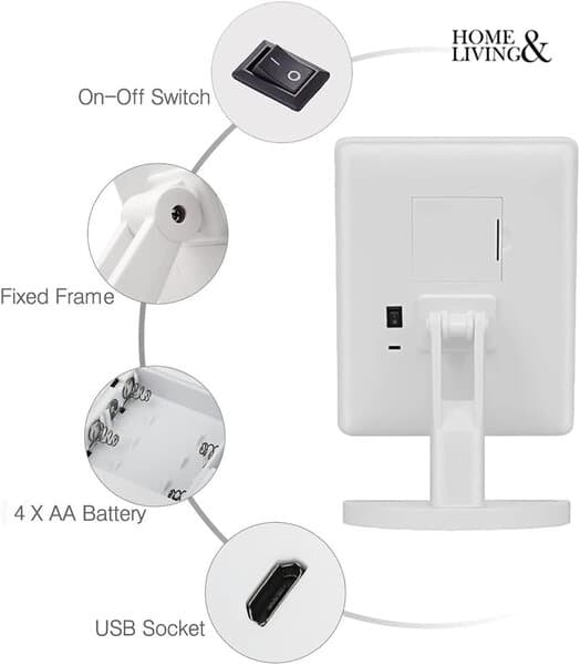 LED skrivebordspejl
