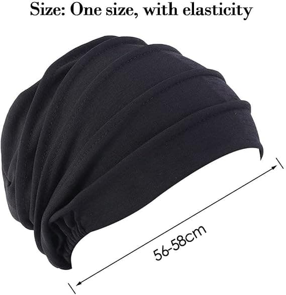 Dame Bomull Elastisk Beanie Myk Turban Bonnet Hode Wrap Hedging Louver Kemo Hatt Pink
