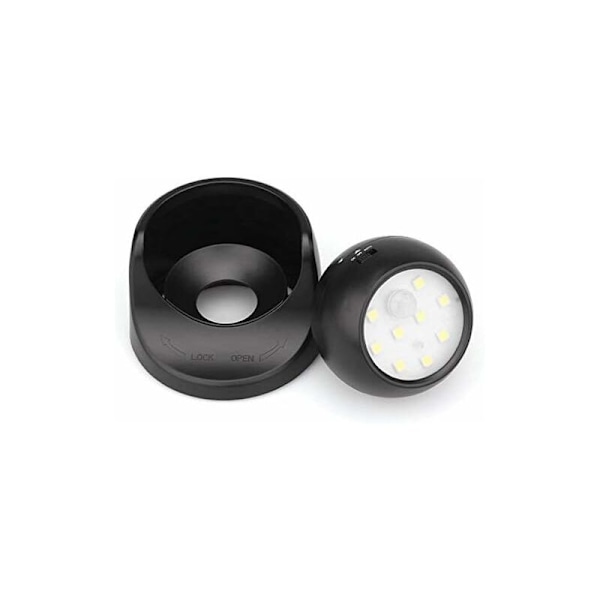 Utomhusvägglampa med rörelsesensor | 1000 Lumen LED Utomhusbelysning | Batteridriven sladdlös belysning | 360 graders svängning och lutning