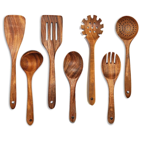 Köksset med matlagningsredskap - Träredskap för matlagning 7-piece set