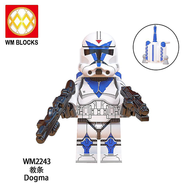 8-pack Legion Clone Trooper Army Set Mini Captain Rex Jesse och Echo Star Captain Rex 501st Clone Trooper Wars Figurer Klossar