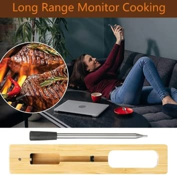 2025 Trådløst Grilltermometer, Frituretermometer