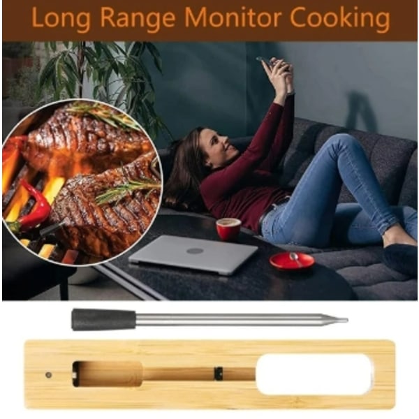 2025 Trådløst Grilltermometer, Frityrtermometer