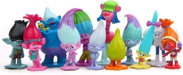 12 st Trolls Leksaker Mini Troll Docka Leprocauns Samlarobjekt Docka, S Actionfigurer, Tårtdekorationer