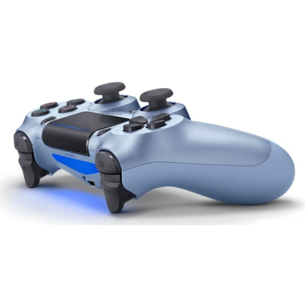 Games World PS4 Doubleshock 4 V2 trådløs spilcontroller / gamepad, lyseblå (Titanium Blue), til PS4 / PS5 / Android / iOS