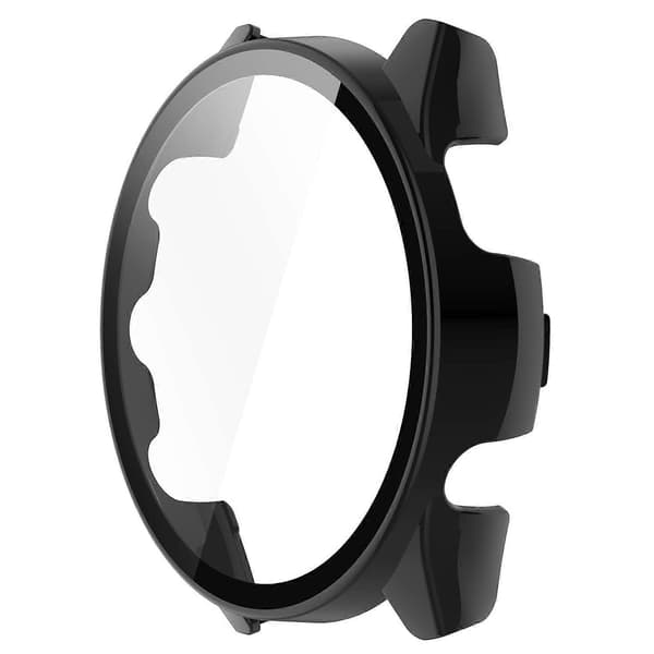 PC-kellokotelo karkaistulla lasisella näytönsuojalla Garmin Forerunner 265 -älykellolle Black