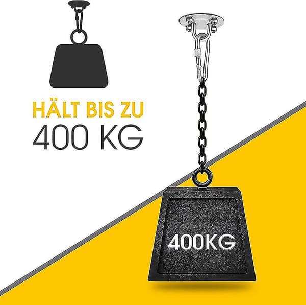 Loftkrog, Rustfrit Stål Punching Bag Loftbeslag Op Til 400kg, Tung