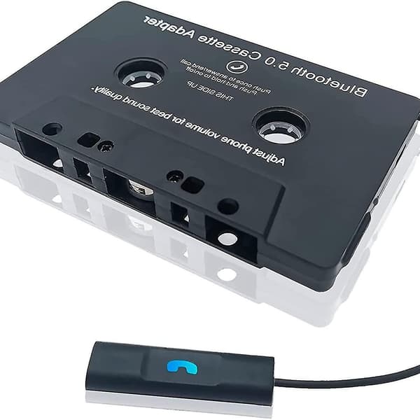 Universal Kassette Bluetooth 5.0 Audio Bilstereoadapter Med Mic Til Telefon Mp3 Aux Kabel