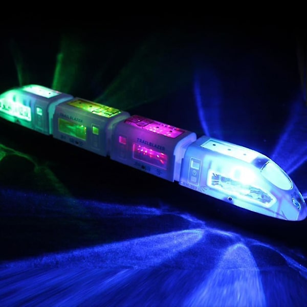 Elektrisk Tog Barn LED-belysning og Musikk Flott Gave til Barn Leketog og Togsett