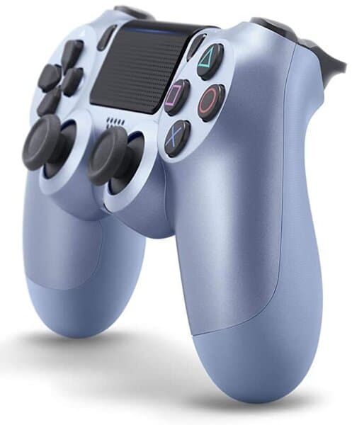 Games World PS4 Doubleshock 4 V2 trådløs spillkontroller, lyseblå (Titanium Blue), for PS4 / PS5 / Android / iOS