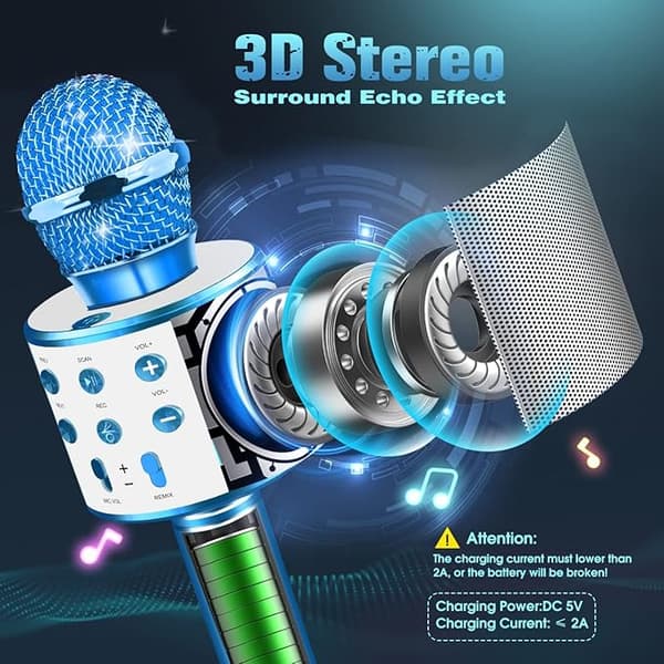 Lasten laulava mikrofoni, langaton Bluetooth-karaokemikrofoni