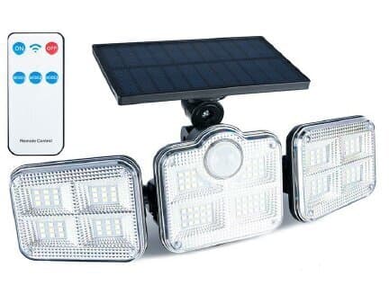 Utomhusarmatur med solpanel och rörelsesensor