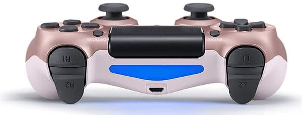 Games World PS4 Doubleshock 4 V2 trådlös spelkontroll, rosa, roséguld, för PS4 / PS5 / Android / iOS
