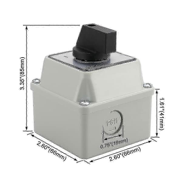 20 A Rotary Switch for Electrical Installations SZW26-20/D202.2D 3 Positions