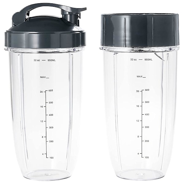 7 Delars Nutribullet Blender Koppar & Blad Ersättningsset 95cl Stor Kopp Kompatibel för NutriBullet