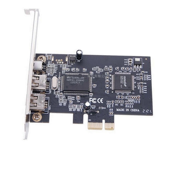 PCIE PCI-E FIREWIRE IEEE 1394 3 PORT FIRE WIRE CONTROLLER KORT TIL STATIONÆR PC