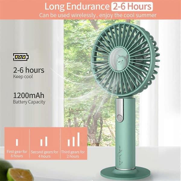 Bærbar USB-ventilator Håndholdt Ventilator Genopladelig Mini Elektrisk Ventilator