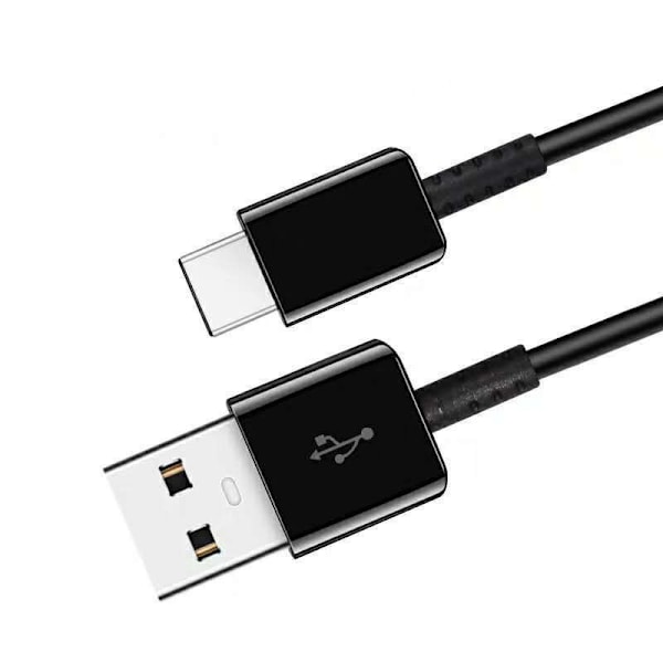 2 stk Samsung S8 1.2m Ekstra lang USB-C Kabel / Lader Black