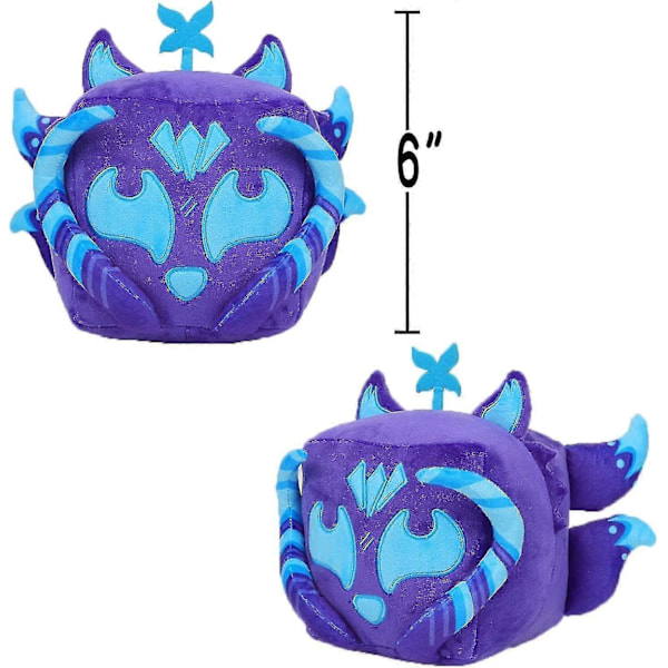 Blox Fruits Plysj, 15 cm, Ingen Spillkode Inkludert Blox Fruits, Myk Blox Fruits Leker Plysjpute for Hjemmet Blue