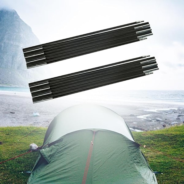 Universell trampolin fiberglasstång, används för att ersätta toppstång/metallring - 2 lock [total längd 3,4 meter] 8 sektioner Double tent