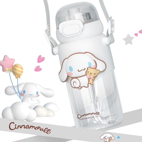 600ml Kuromi Sanrio Vattenflaska Tritan Material BPA-fri Säker Lås Läcksäker Tecknat Mönster Kuromi