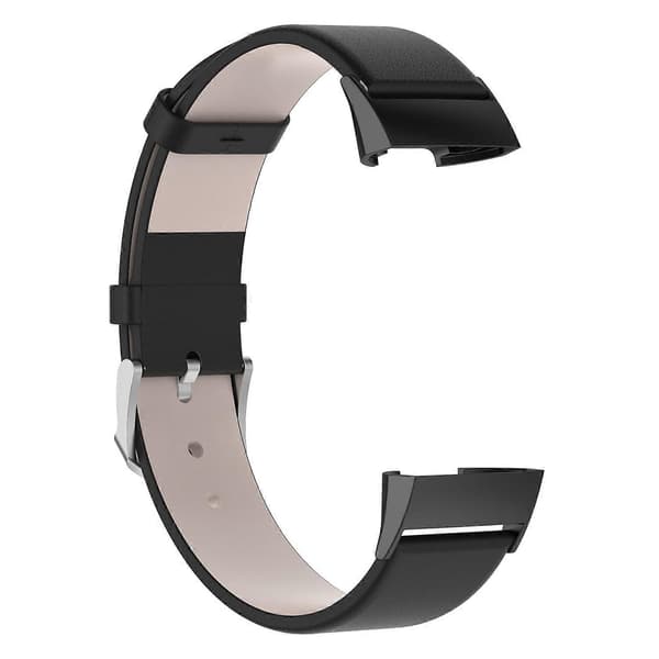 Ekte lærrem til Fitbit Charge 4/3 med spenne i rustfritt stål