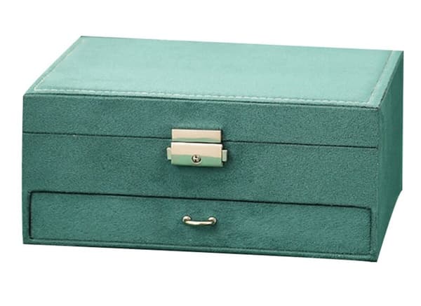 Smykkeskrin med nøgle Elegance Box, Grøn