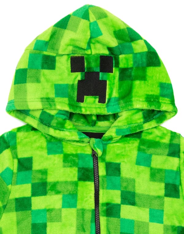 Minecraft Unisex Barn Onesie Grön Pixel Creeper (140cm)