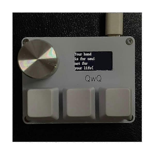Wooting Osu O3c Rapid Trigger Hall Effect Magnetic Red Switch Keyboard with Knob, Screen, Copy-Paste Shortcut Black