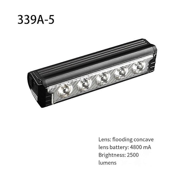Forlygte til cykel, 4800mAh, Floodlight, Høj Lysstyrke, Mountainbike, Opladning, LED