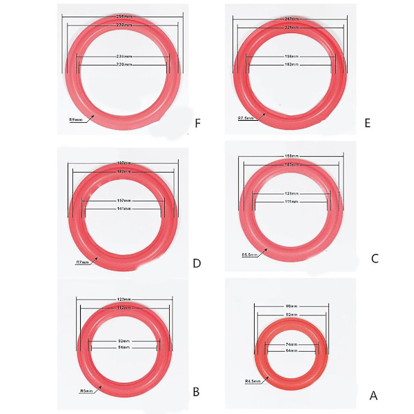 Ikääntymistä Ehkäisevä Kaiuttimen Vaahtomuovireunus, Elastinen ja Kestävä Vaahtomuovireuna Red 10 inches