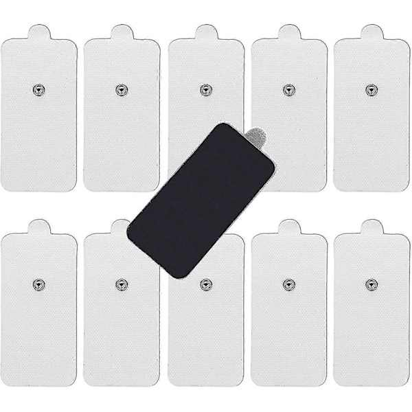 10 Stk Store Elektroder Erstatningsputer For Tens Enhetputer For Tens Massasjeapparat