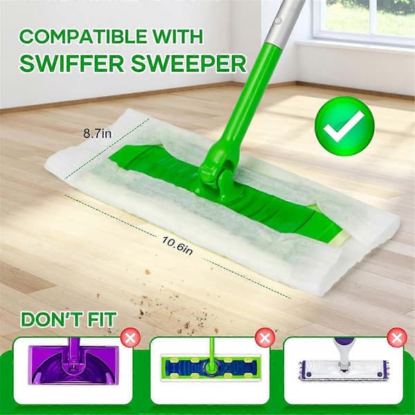 100 tørre fejeklude til Swiffer Sweeper Mop
