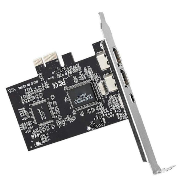 PCIE PCI-E FIREWIRE IEEE 1394 3 PORT FIRE WIRE CONTROLLER KORT TIL STATIONÆR PC