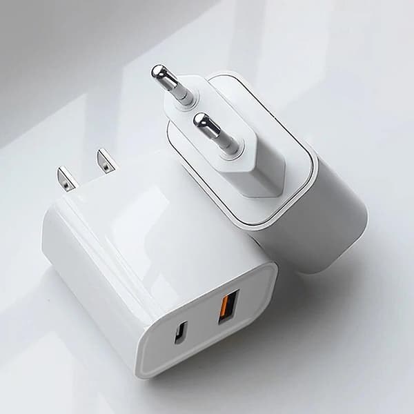 PD20w Snabbladdare EU USB A Typ-c Portar Kontakt