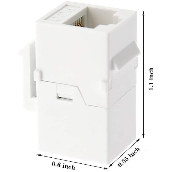 Ethernet Keystone -liitin, 20 kpl Cat6 RJ45 Keystone -liitäntä Inline -naarasliittimet