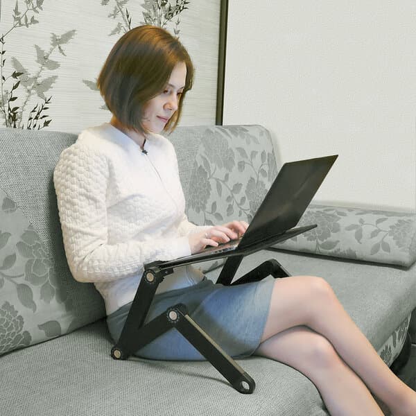Vikbart laptopbord, svart