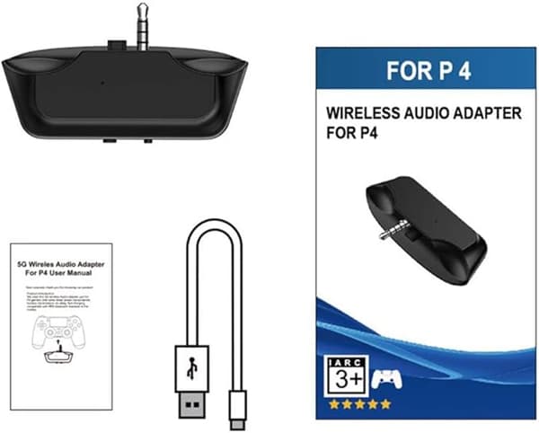 Trådløs Bluetooth 5.0 Audio Mottaker Sender For PS4 Dualshock 4 Mini3.5Mm Aux Stereo Adapter For Bluetooth Headsett