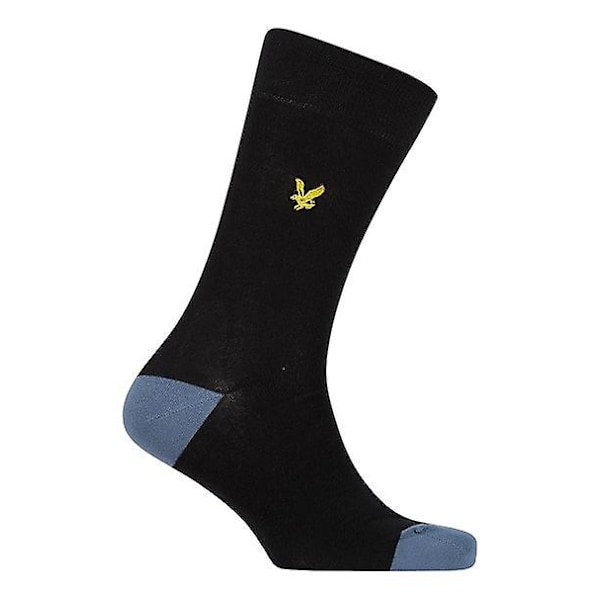 Lyle and Scott Graham fempack strumpor - svart/blå size:41-44