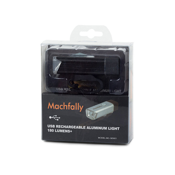 Cykellygte 180 lumen USB, sort
