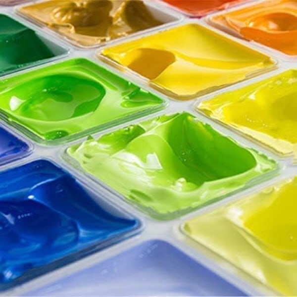 Himi Gouache Maling Sæt, 24 Farver X 30 Ml Med Pensler Og Palette. Unikt Jelly Design, Ikke-giftigt. Til Akvarelpapir Lærred, Perfekt Beg